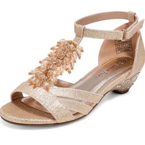 Girls low heel pump sandals